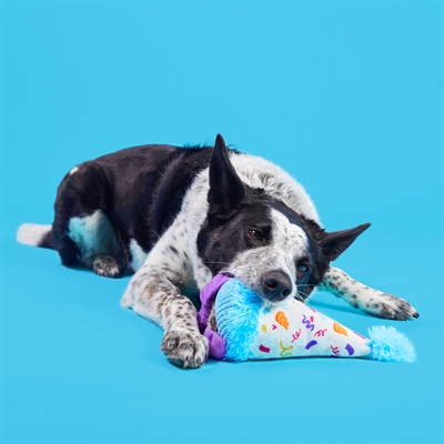 BARK Party Pooper Hat Birthday pluche hondenspeelgoed pluche piepend 29x9x9 cm