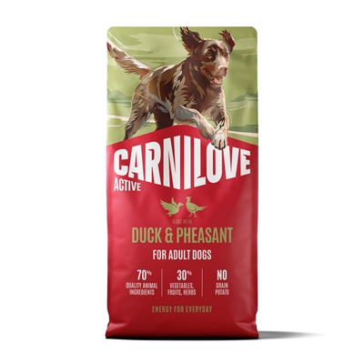 CARNILOVE Active Adult All Breeds Eend & Fazant hondenvoer droog 12 kg