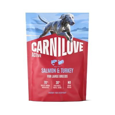 CARNILOVE Active Adult Large Breed Salmon/Turkey hondenvoer droog 1,5 kg