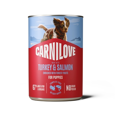 Carnilove Can Puppy stukjes kalkoen & zalm hondenvoer nat 6x400 g
