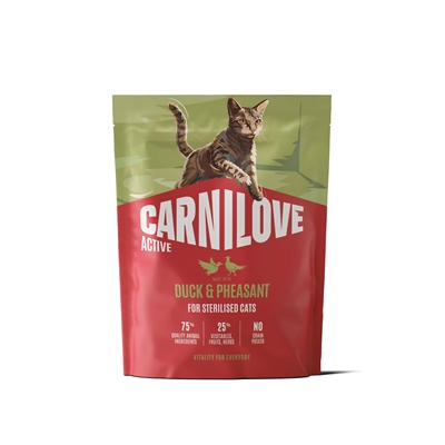 Carnilove Active Adult Sterilised eend fazant kattenvoer droog 400 gr