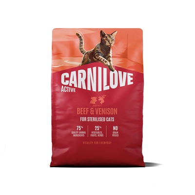 Carnilove Active Adult Sterilised All Breeds Beef/Venison kattenvoer