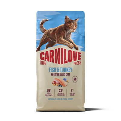 CARNILOVE True Fresh Adult Sterilised Fish/Turkey kattenvoer graanvrij 6 kg