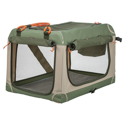 TRIXIE KENNEL COMFY BENCH STOF / REISMAND OLIJFGROEN / BEIGE