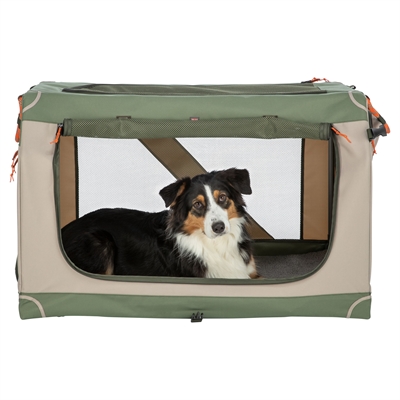 TRIXIE KENNEL COMFY BENCH STOF / REISMAND OLIJFGROEN / BEIGE