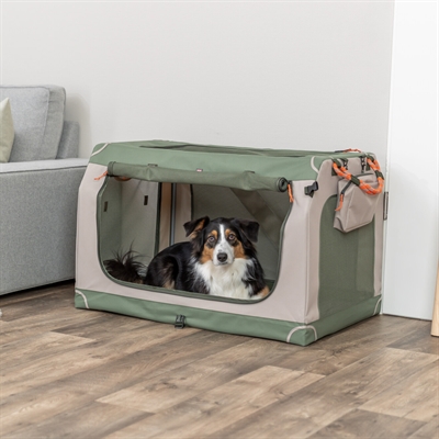TRIXIE KENNEL COMFY BENCH STOF / REISMAND OLIJFGROEN / BEIGE