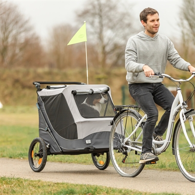 Trixie Opvouwbaar Snelvouw fietskar XL 87,5x93/150x97 cm