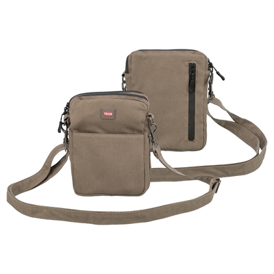 TRIXIE Snackzak Ribfluweellook Verstelbare heupriem, 2 ritsvakken & uitneembare wasbare binnenvoering - Bruin - 16x21 cm