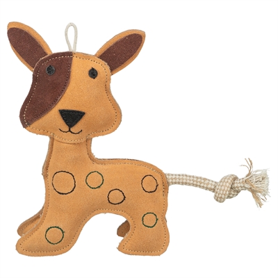 TRIXIE HOND STAAND LEER BRUIN