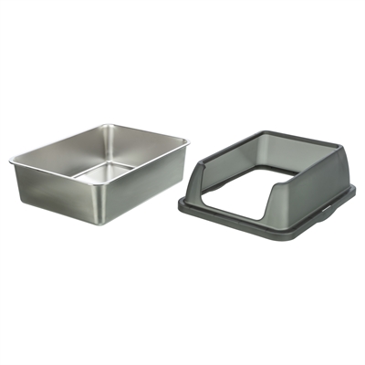 Trixie kattenbak rvs met rand 40x52x29 cm