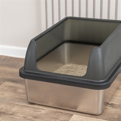 Trixie kattenbak rvs met rand 40x52x29 cm