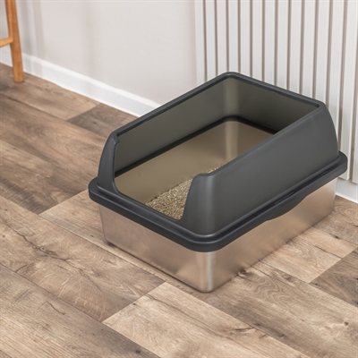 Trixie kattenbak rvs met rand 40x52x29 cm