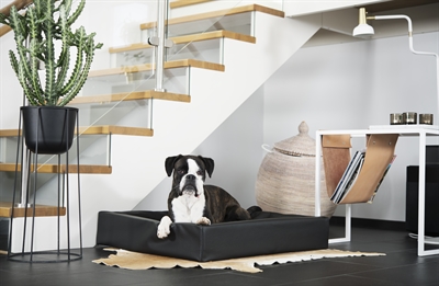 BIA BED KUNSTLEER HOES HONDENMAND ZWART