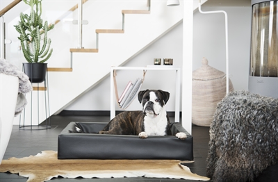 BIA BED KUNSTLEER HOES HONDENMAND ZWART