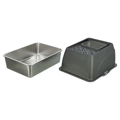 Trixie Kattenbak Hop-In boveninstap RVS 40x52x39 cm