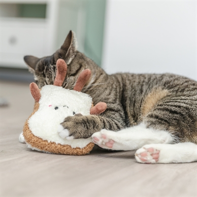 TRIXIE Kattenspeeltje Toast XXL Pluche - Amerikaanse catnip en ritselend, voor grote katten - 18 cm