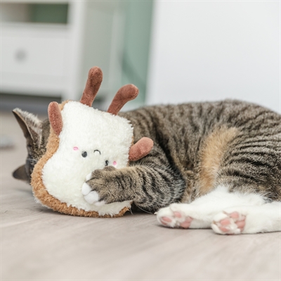 TRIXIE Kattenspeeltje Toast XXL Pluche - Amerikaanse catnip en ritselend, voor grote katten - 18 cm