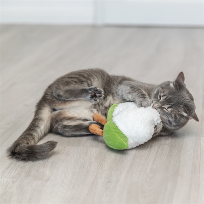 TRIXIE Kattenspeelgoed Bloemkool XXL - Gevuld met Amerikaanse catnip, zacht pluche - 18 cm