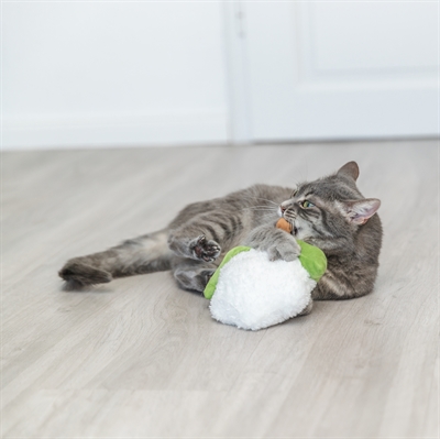 TRIXIE Kattenspeelgoed Bloemkool XXL - Gevuld met Amerikaanse catnip, zacht pluche - 18 cm