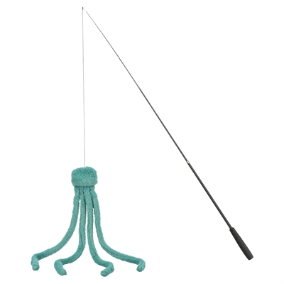 Trixie Spielangel teleskopisch Glasfaser mit Plüsch-Octopus, 106 cm