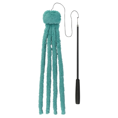 Trixie Spielangel teleskopisch Glasfaser mit Plüsch-Octopus, 106 cm