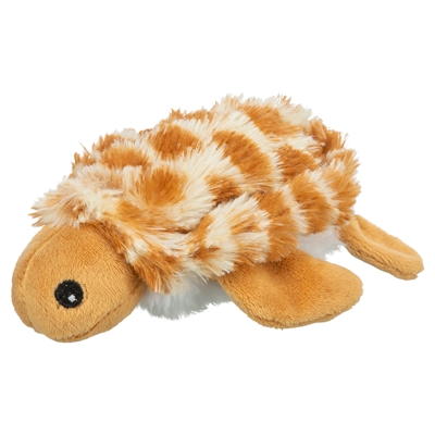TRIXIE Strampel-Schildkröte Katzenspielzeug Plüsch - strampelt bei Berührung, aufladbar (USB-C), stoppt nach 15 s - Grün - 14 cm