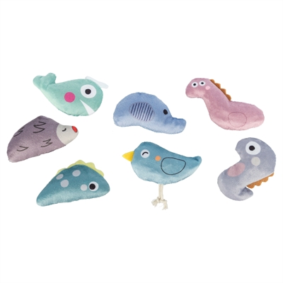 TRIXIE DINOS EN DIEREN PLUCHE MET CATNIP ASSORTI