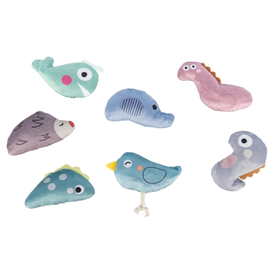 TRIXIE DINOS EN DIEREN PLUCHE MET CATNIP ASSORTI