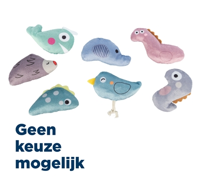 TRIXIE DINOS EN DIEREN PLUCHE MET CATNIP ASSORTI
