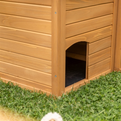 TRIXIE REN MET AFDEKKING HOUT DONKERBRUIN