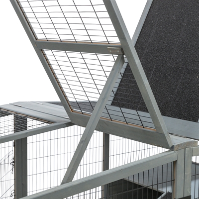TRIXIE REN XL MET AFDEKKING HOUT GRIJS