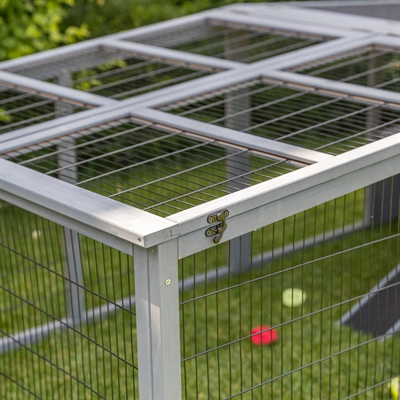 TRIXIE REN XL MET AFDEKKING HOUT GRIJS