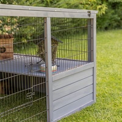 TRIXIE REN XL MET AFDEKKING HOUT GRIJS