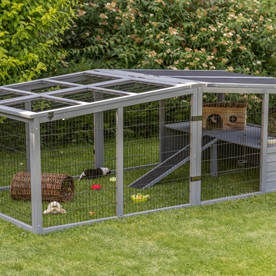 TRIXIE REN XL MET AFDEKKING HOUT GRIJS