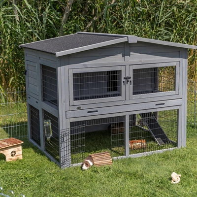 TRIXIE KNAAGDIERHOK XL 2 VERDIEPINGEN GRIJS