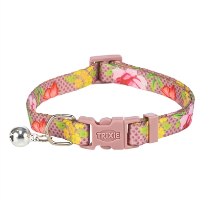 TRIXIE Kattenhalsband Bloemenmotief Verstelbaar met belletje - Assorti - 20-34x1 cm