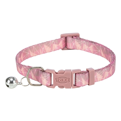 TRIXIE Kattenhalsband Geometrisch Motief - Verstelbaar met belletje - Assorti - 20-34x1 cm