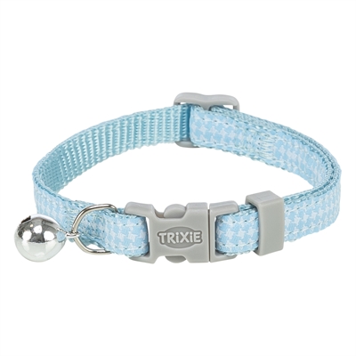 TRIXIE Kattenhalsband Hanenpoot Verstelbaar met Belletje - Assorti - 20-30x1 cm