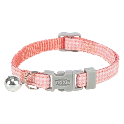 TRIXIE Kattenhalsband Hanenpoot Verstelbaar met Belletje - Assorti - 20-30x1 cm