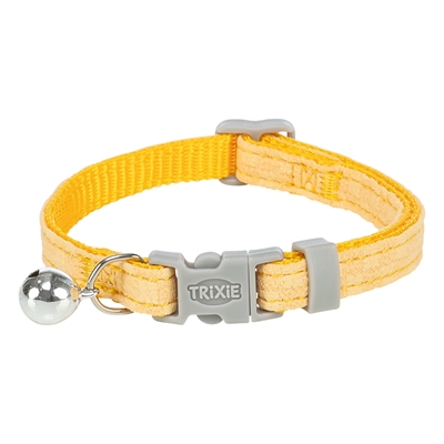 TRIXIE Kattenhalsband Geblokt Motief Verstelbaar met Belletje - Zachte pastelkleuren (Assorti) - 20-30x1 cm