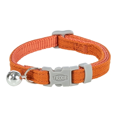 TRIXIE Kattenhalsband Katoenlook Assorti verstelbaar met belletje - Assorti - 20-30x1 cm