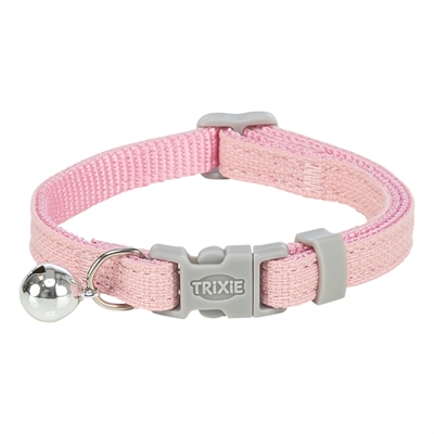 TRIXIE Kattenhalsband Katoenlook Assorti verstelbaar met belletje - Assorti - 20-30x1 cm