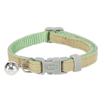 TRIXIE Kattenhalsband Katoenlook Assorti verstelbaar met belletje - Assorti - 20-30x1 cm