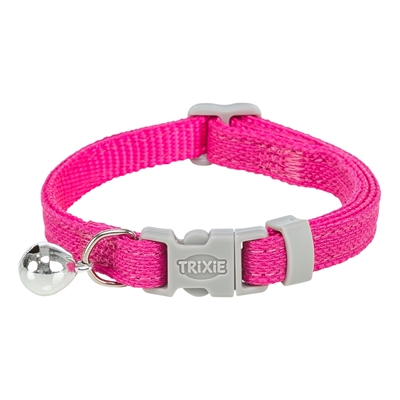 TRIXIE Kattenhalsband Katoenlook Assorti verstelbaar met belletje - Assorti - 20-30x1 cm