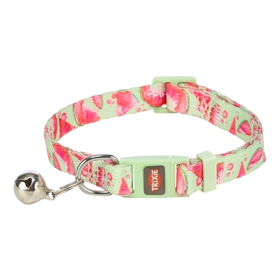 TRIXIE Kattenhalsband Flower Power Verstelbaar met belletje, kleurrijke bloemen - Assorti - 19-31x1 cm