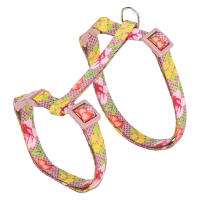 TRIXIE Kattentuigje Bloemenmotief Assorti Traploos verstelbaar, click-sluitingen, inclusief riem - Assorti - 27-45x1 cm