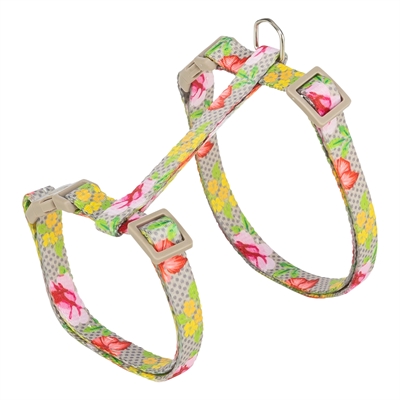TRIXIE Kattentuigje Bloemenmotief Assorti Traploos verstelbaar, click-sluitingen, inclusief riem - Assorti - 27-45x1 cm