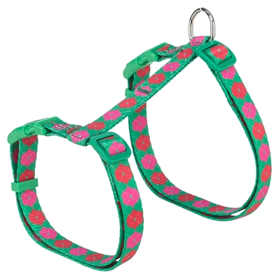 TRIXIE Kattentuigje met riem Flower Power motief - Traploos verstelbaar singelband, voor grote katten - Assorti - 35-59x1,3 cm