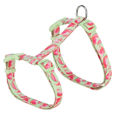 TRIXIE Kattentuigje met riem Flower Power motief - Traploos verstelbaar singelband, voor grote katten - Assorti - 35-59x1,3 cm