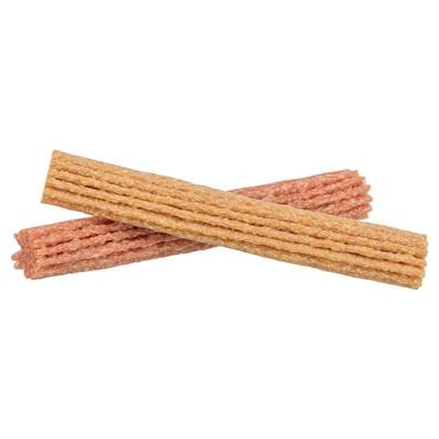 TRIXIE Hondenkauwsnack Denta Fun Puffed Rolls - 10% kippenborst - Wortel & erwten - Glutenvrij | 100 g